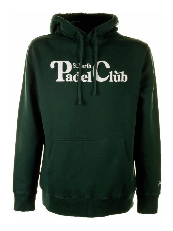 MC2 SAINT BARTH: Sweatshirts & Sweaters - Mc2 Saint Green Padel Hooded Sweatshirt