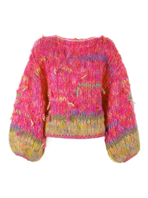 NIZHONI: boat necks - Thora sweater hand-knitted