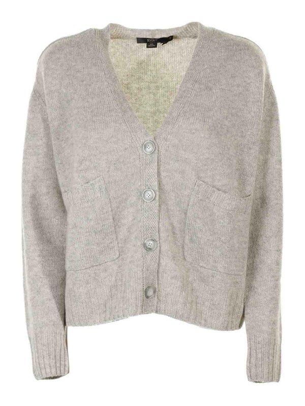 SEVENTY: Cardigans - Cardigan - Gris