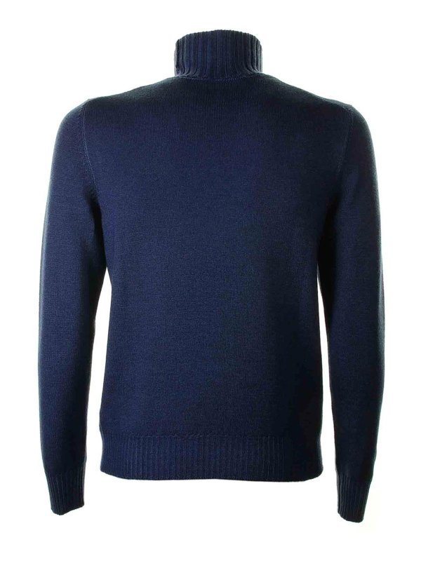 TAGLIATORE: Turtlenecks & Polo necks online - Blue Long Sleeve Turtleneck