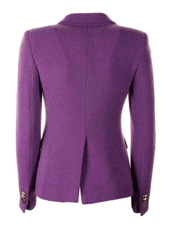 TAGLIATORE: blazers online - Jalicya Purple Double-Breasted Blazer Jacket