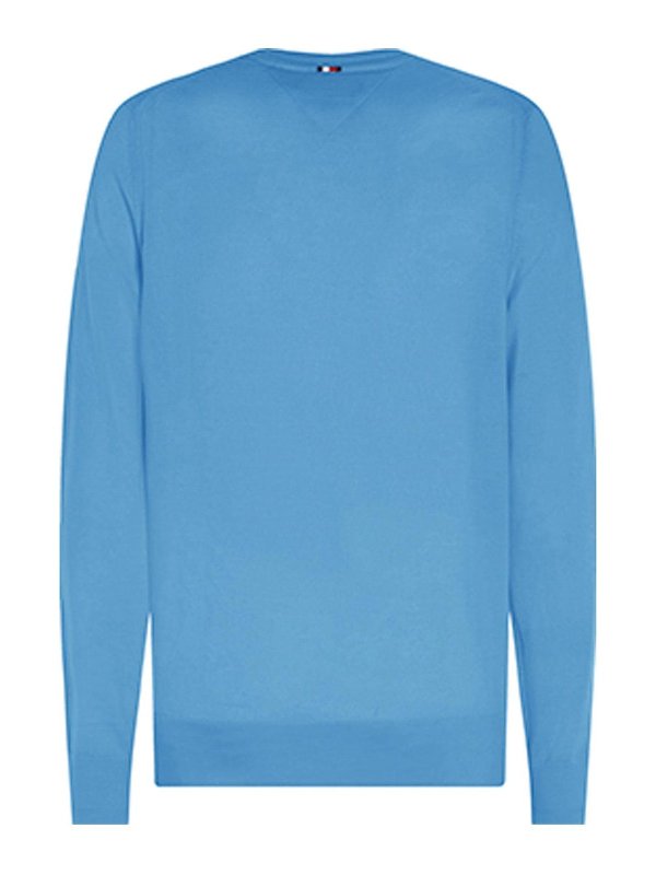 TOMMY HILFIGER: maglia collo rotondo online - Maglia Girocollo Azzurra