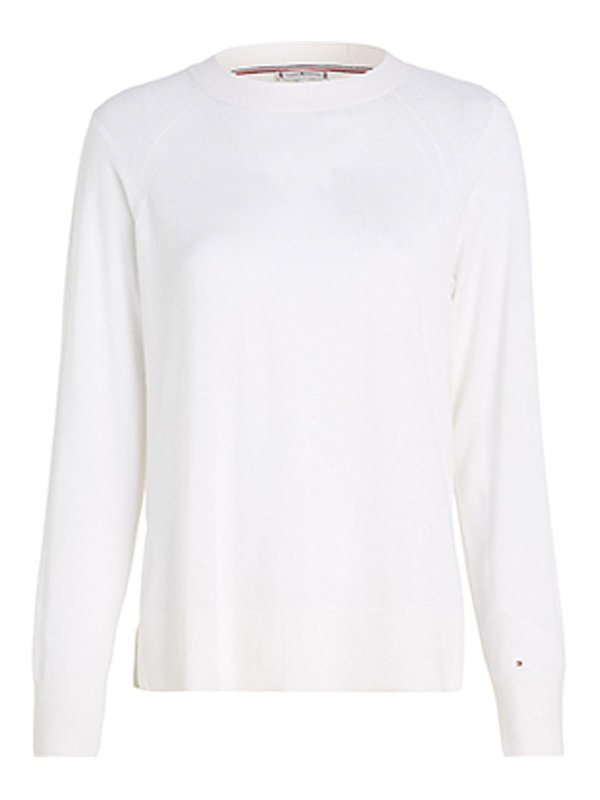 TOMMY HILFIGER: shirts - White Long Sleeve Shirt