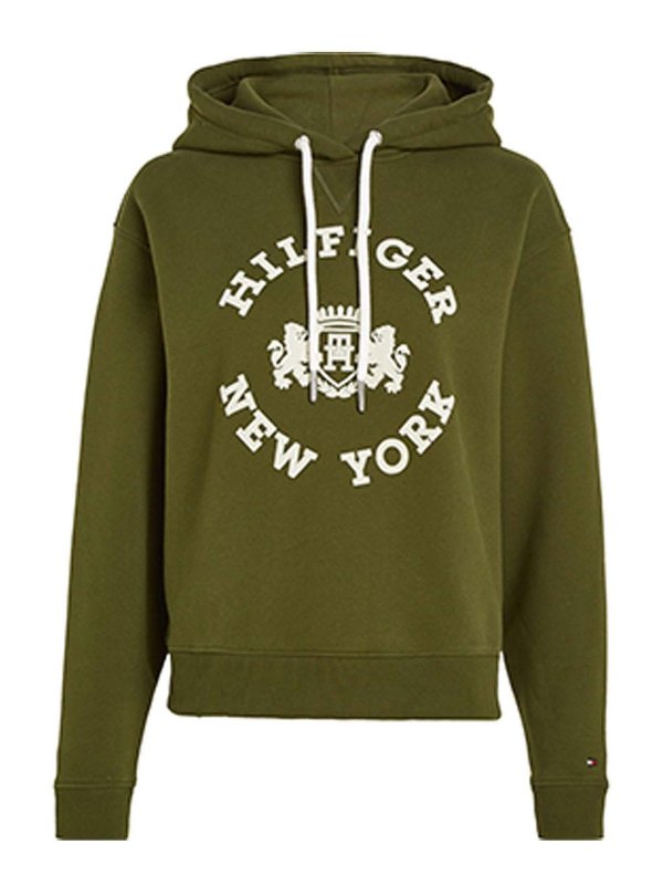 TOMMY HILFIGER: Sweatshirts und Pullover - Sweatshirt - Grün
