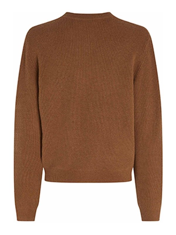 TOMMY HILFIGER: Strickpullover mit Rundhalsausschnitt online - Rundhalspullover - Braun