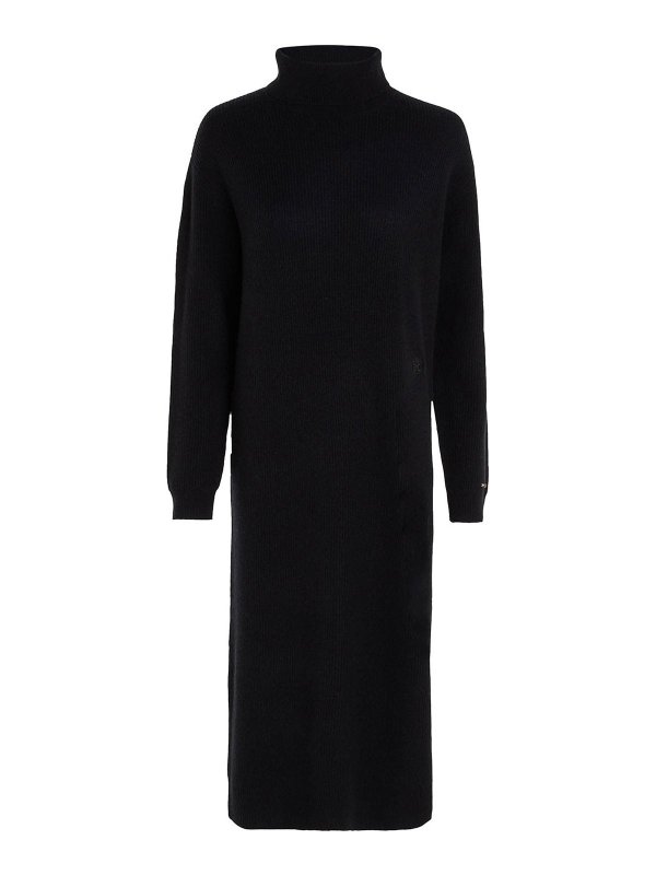 TOMMY HILFIGER: maxi dresses - Long Black Sweater Dress