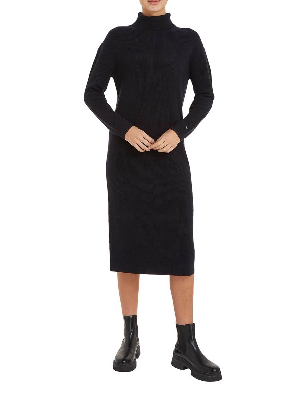 The Best Shops TOMMY HILFIGER: maxi dresses - Long Black Sweater Dress