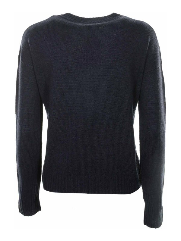 MAX MARA STUDIO: Strickpullover mit Rundhalsausschnitt online - Rundhalspullover - Blau