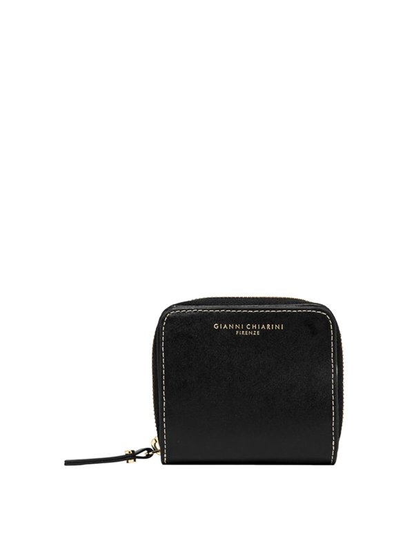 GIANNI CHIARINI: wallets & purses - Small Black Cowhide Wallet
