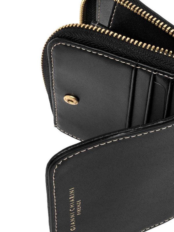 Small Black Cowhide Wallet shop online: GIANNI CHIARINI