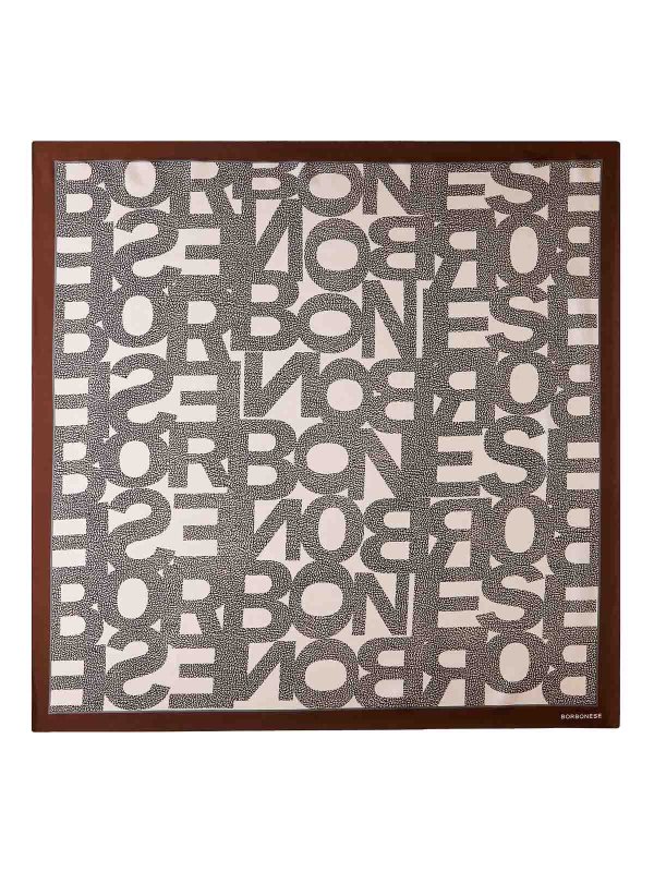 Borbonese: Stole & Scialli online - Foulard Logato In Seta