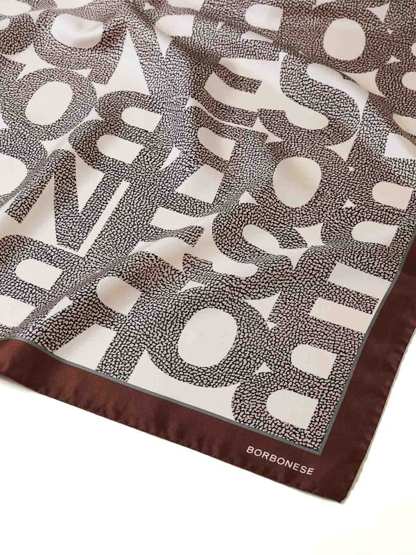 The Best Shops Borbonese: Stole & Scialli - Foulard Logato In Seta