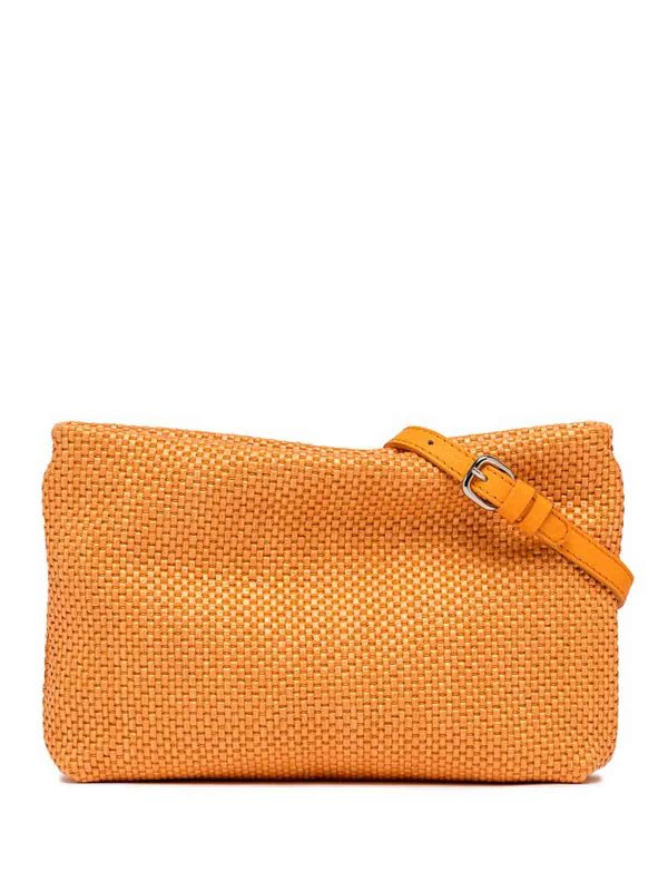 Brenda Orange Clutch Bag shop online: GIANNI CHIARINI