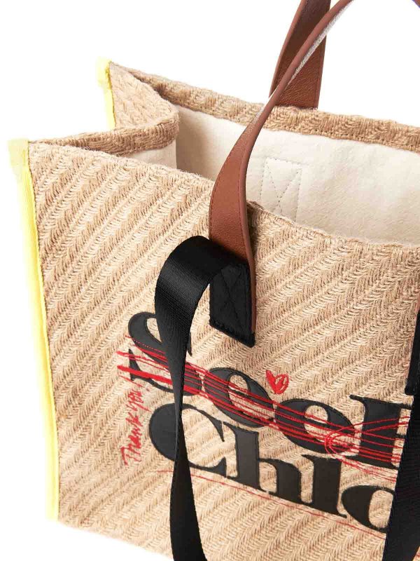 トートバッグ - ベージュ shop online: SEE BY CHLOE