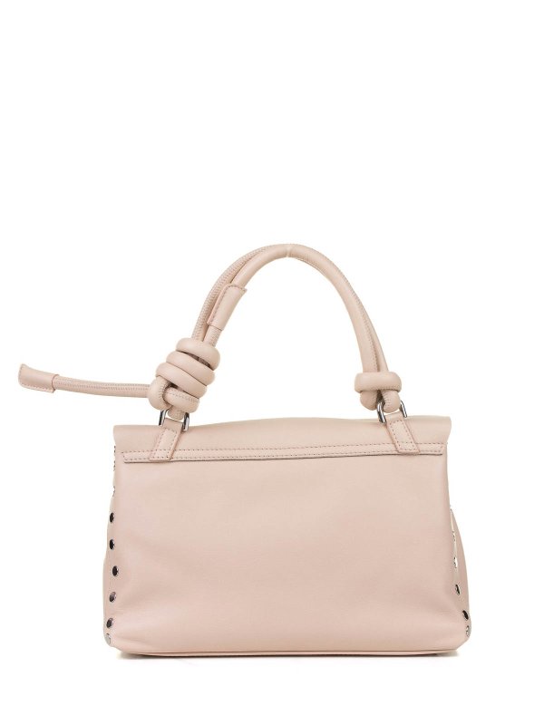 The Best Shops ZANELLATO: cross body bags - Postina Piuma Knot S Pink Leather Bag