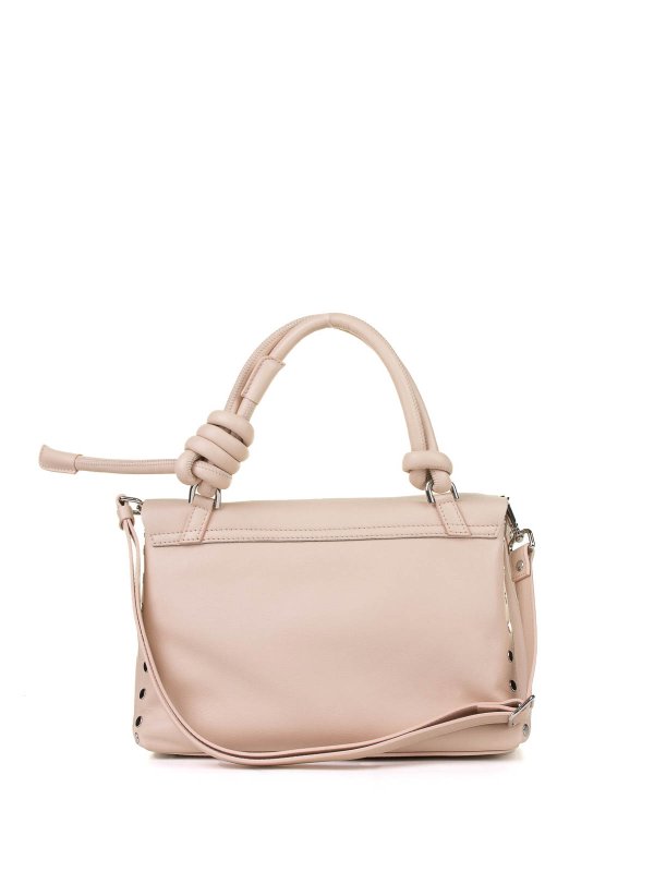 Postina Piuma Knot S Pink Leather Bag shop online: ZANELLATO