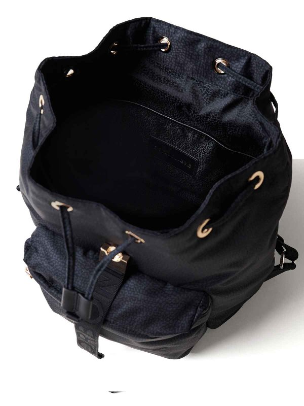 Zaino In Tessuto Op Nero Medium shop online: Borbonese