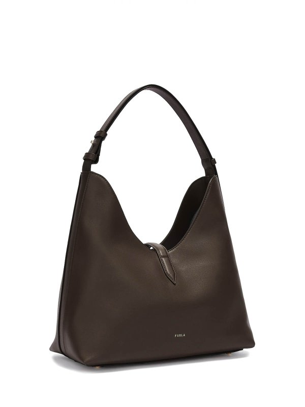FURLA: totes bags online - Shopping Bag Goccia M Choco In Pelle