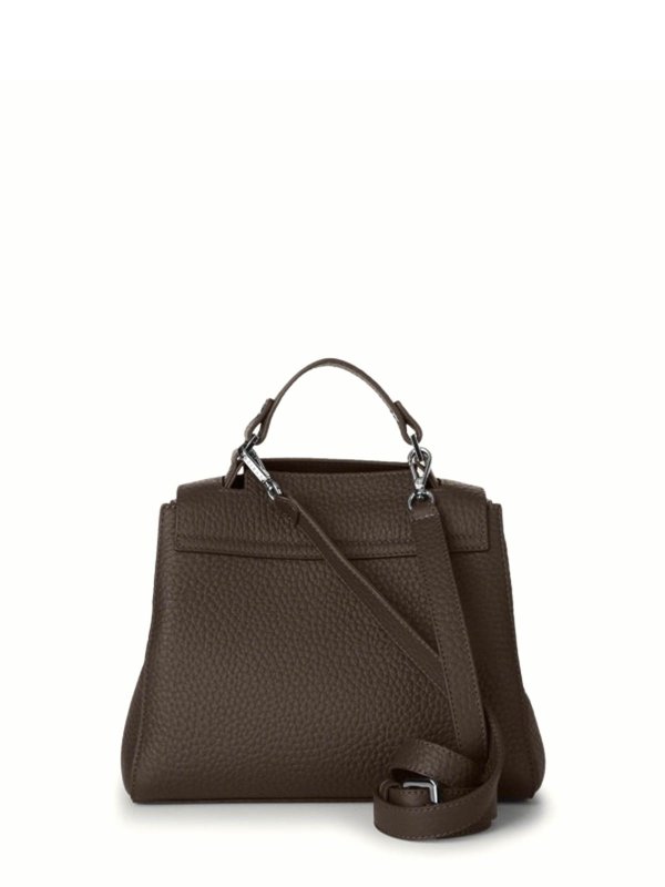 The Best Shops ORCIANI: borse a spalla - Borsa Sveva S A Spalla Choco In Pelle