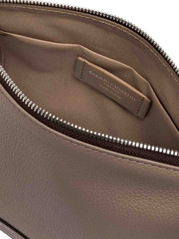 Nora clutch bag in hammered leather shop online: GIANNI CHIARINI