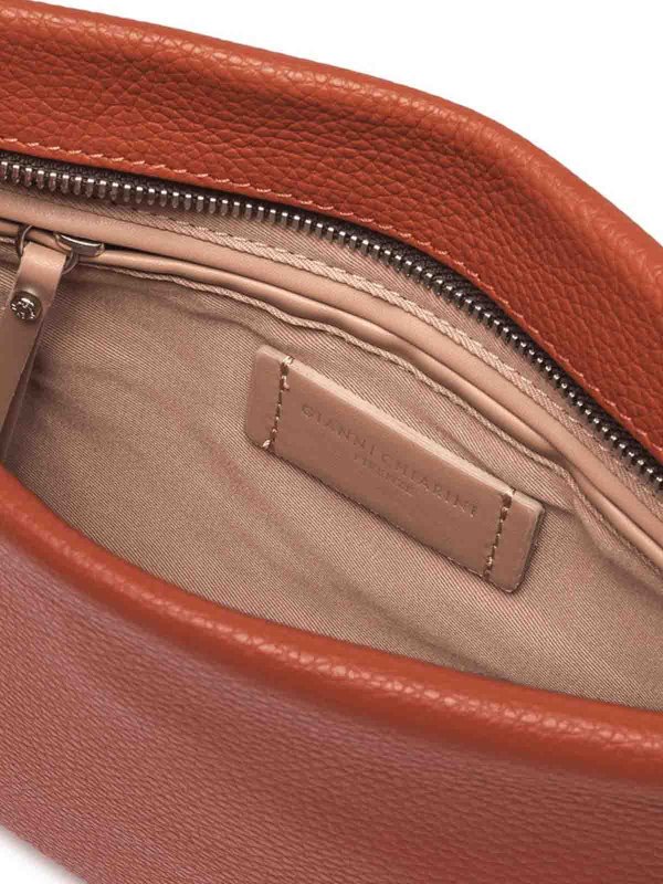 Brenda clutch bag in textured leather shop online: GIANNI CHIARINI