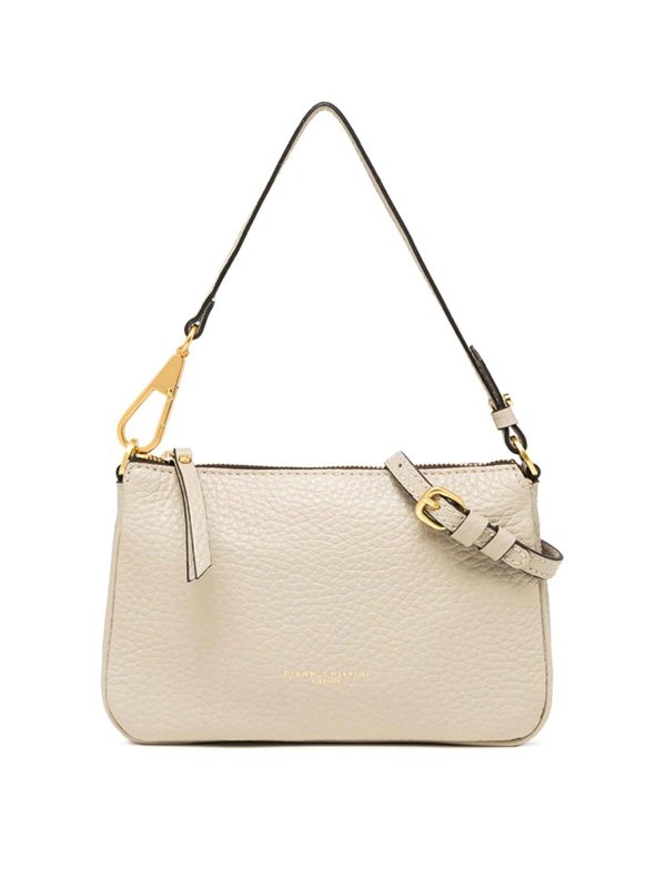 GIANNI CHIARINI: cross body bags - Brooke Mini Bag In Beige Bubble Leather