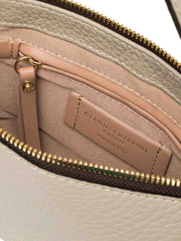 Brooke Mini Bag In Beige Bubble Leather shop online: GIANNI CHIARINI