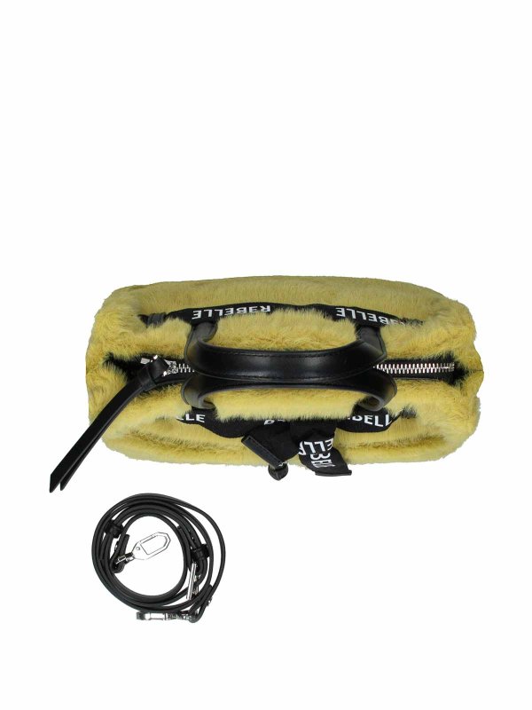 The Best Shops REBELLE: Mini Borsa Argenta Gialla In Eco Pelliccia