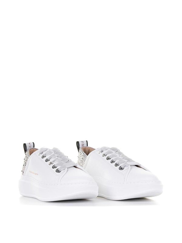 ALEXANDER SMITH: trainers online - Wembley Sneaker In Leather And Rhinestones