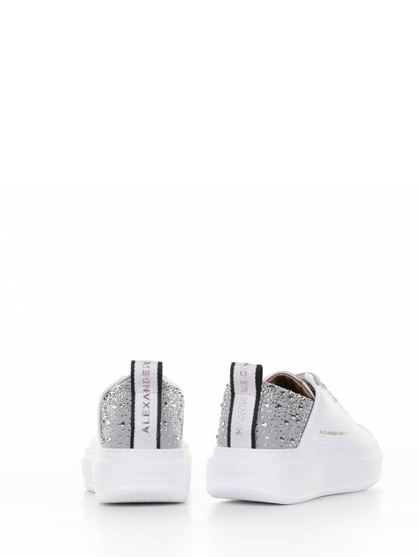 The Best Shops ALEXANDER SMITH: trainers - Wembley Sneaker In Leather And Rhinestones