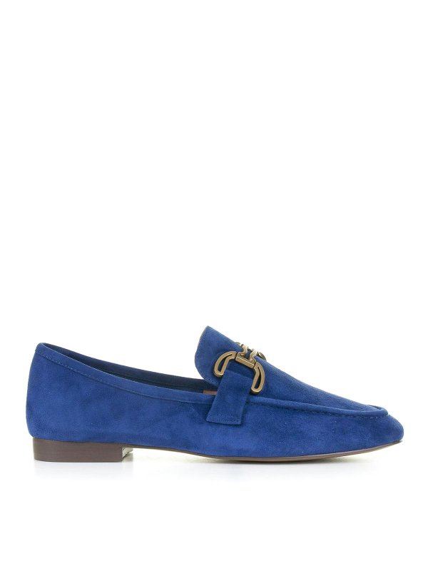 BIBI LOU: Loafers & Slippers - Blue Suede loafers
