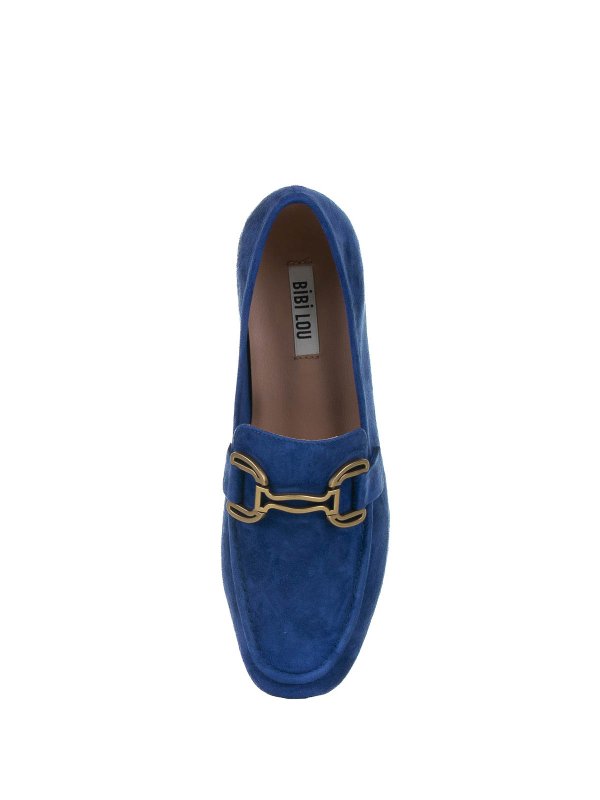 Blue Suede loafers shop online: BIBI LOU