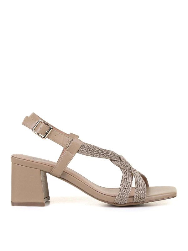 BIBI LOU: sandali - Sandali Beige Intrecciato
