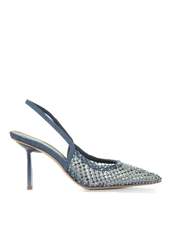 Le Silla: scarpe décolleté - Décolleté Slingback Gilda Gioiello A Rete