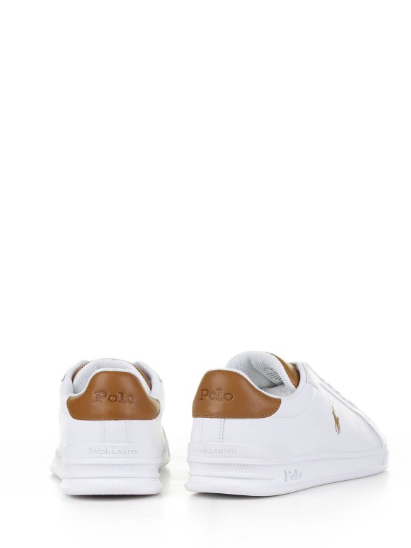 The Best Shops RALPH LAUREN: sneakers - Sneaker In Pelle Bianco Marrone