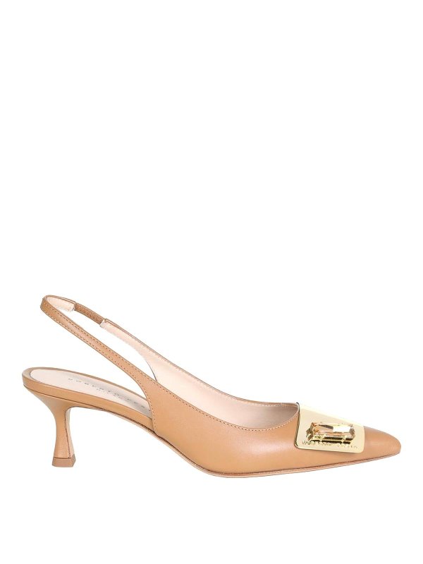 ROBERTO FESTA: court shoes - Chanel Slingback In Softy Camel