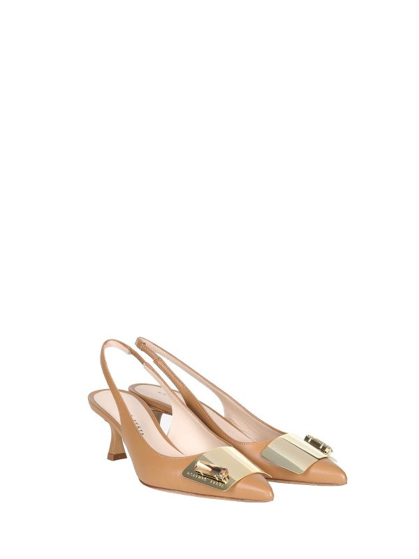 ROBERTO FESTA: court shoes online - Chanel Slingback In Softy Camel