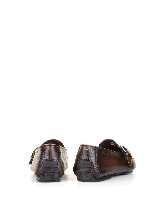 The Best Shops SANTONI: Loafers & Slippers - Brown Leather loafers