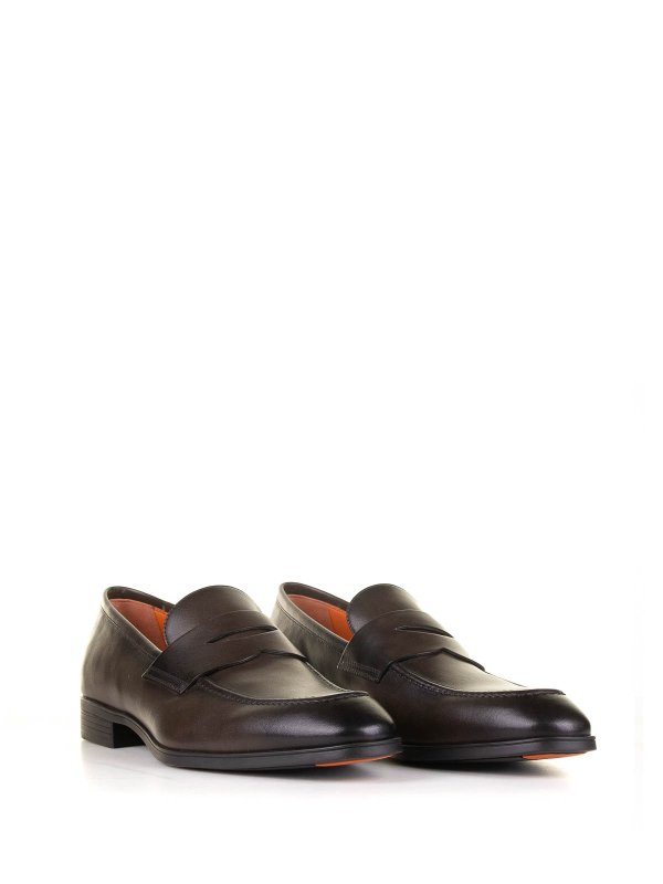 SANTONI: Mocassins & Chaussures bateau online - Mocassins - Marron Foncé