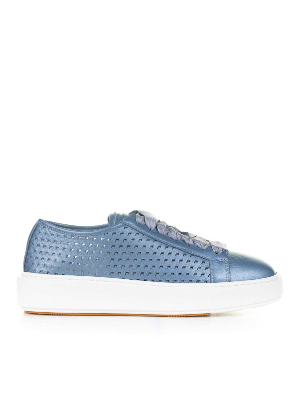 SANTONI: sneakers - Sneaker Azzurra