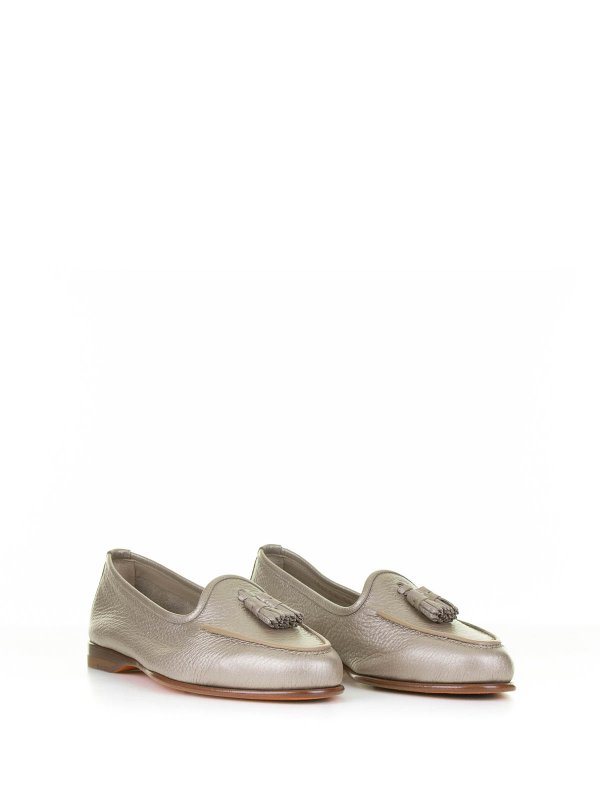 SANTONI: Mocassins & Chaussures bateau online - Mocassins - Beige