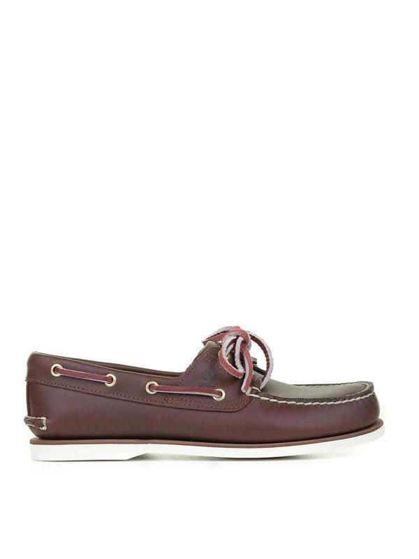 TIMBERLAND: Loafers & Slippers - Brown Leather Boat loafers