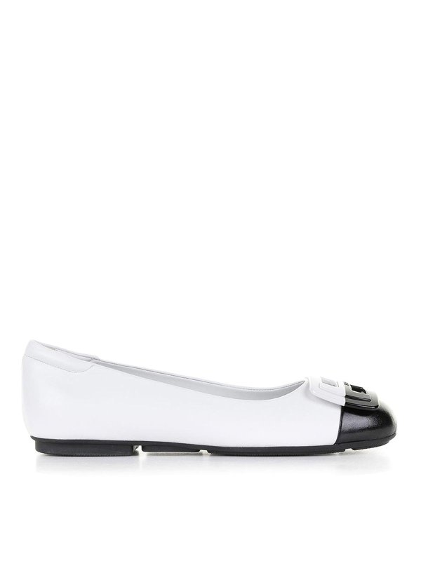 HOGAN: フラットシューズ - フラットシューズ - 白