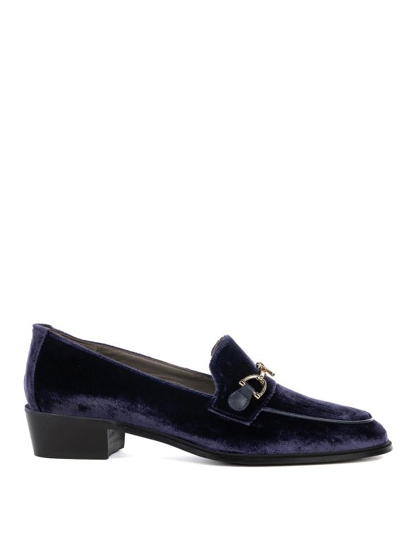 ROBERTO FESTA: Mocassini e slippers - Mocassino Axel Blu Navy In Velluto
