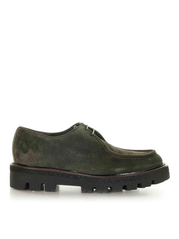 BARRETT: Loafers & Slippers - Green suede loafers