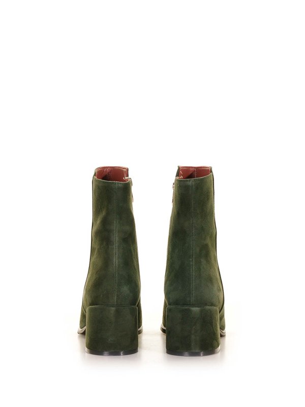The Best Shops EVALUNA: ankle boots - Green Suede Ankle Boot