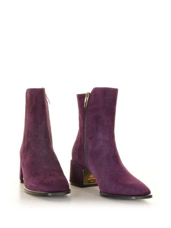 EVALUNA: ankle boots online - Purple Suede Ankle Boot