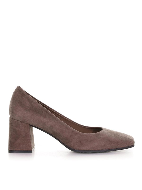 EVALUNA: court shoes - Round toe Pumps in suede