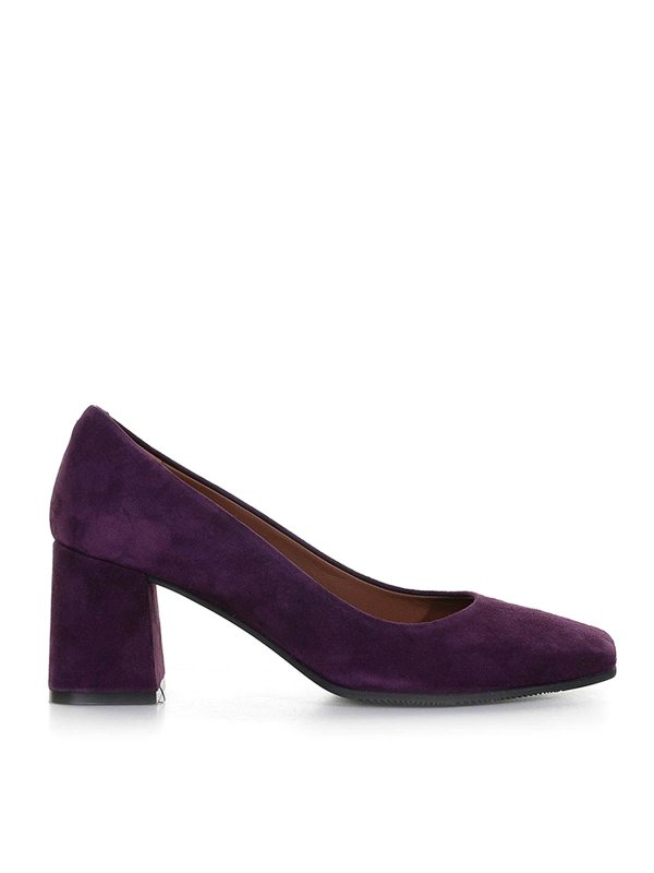 EVALUNA: court shoes - Round toe Pumps in suede