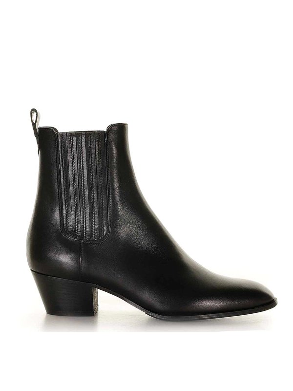 GUGLIELMO ROTTA: ankle boots - Black Leather Ankle Boot